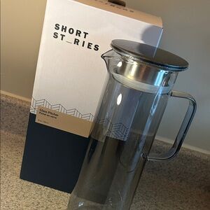 Short stories glass pitcher